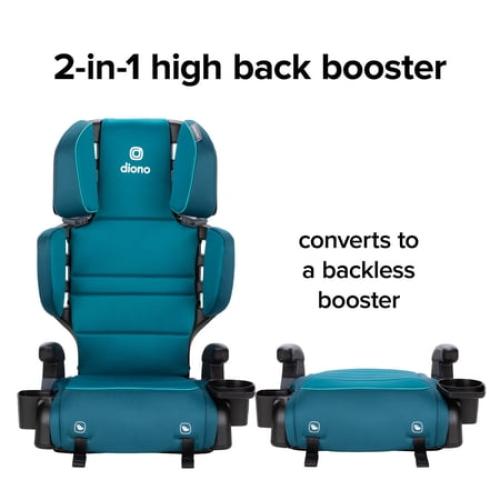 Diono Connect3 RXT 2-in-1 High-Back Booster, Blue Razz Ice