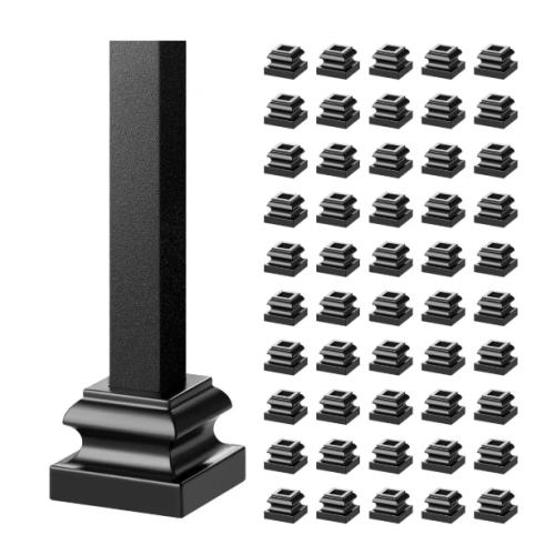 VEVOR Aluminum Alloy Baluster Shoes Stair Flat Shoe with Screw Holes 50pc