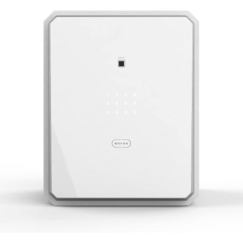Family Fingerprint Password Safe Box with Key,Cabinets for Home Offcie,Security Box,Document safe,Lock box,Case Box, 2.1Cubic feet White