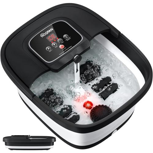 HOSPAN Collapsible Foot Spa, Foot Bath Massager with Heat, Bubble & Massage