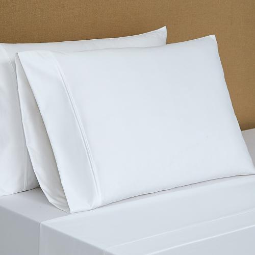 Everhome PimaCott Sateen 800-Thread-Count Standard Pillowcases in White (Set of 2)