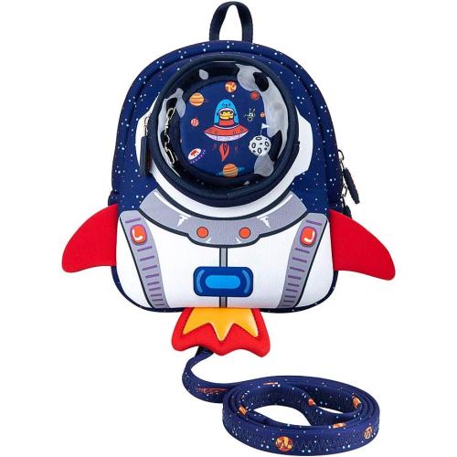 JiePai Rocket Toddler Kids Backpack with Harness Leash for Boys Girls Age 1-3