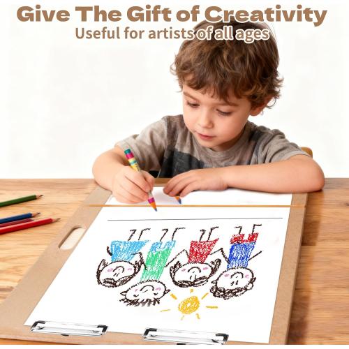 2pcs 18 x 24 Artist Sketch Tote Board, Lightweight Hardboard Drawing Board with Clips and Handle for Art, Sketching, Travel, Classroom,Studio or Field Use