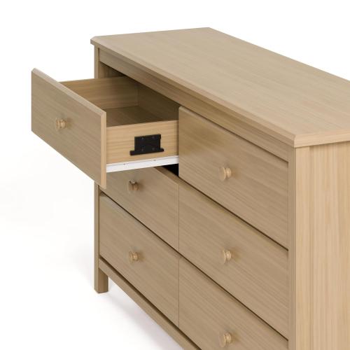 Storkcraft Alpine 6-Drawer Dresser, Driftwood