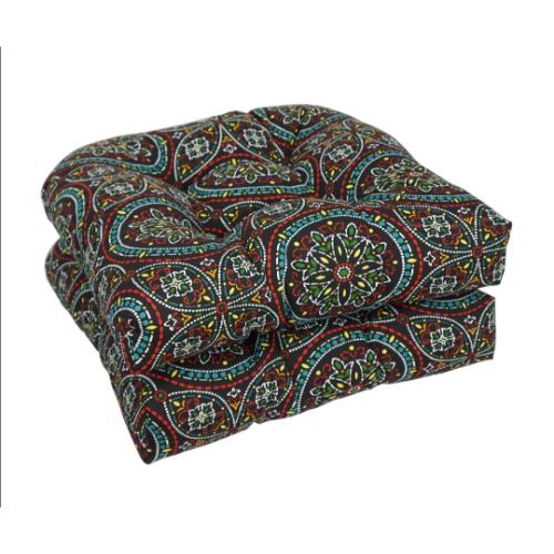 Outdoor 5'' Seat Cushion (Set of 2) Multi Color Pattern