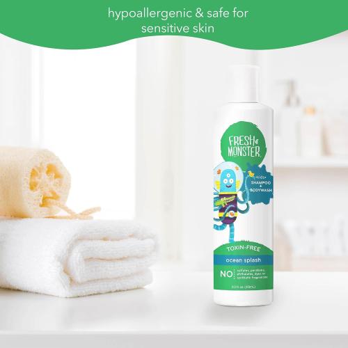 Fresh Monster 2-in-1 Kids Shampoo & Body Wash, Ocean Splash, 8.5 oz