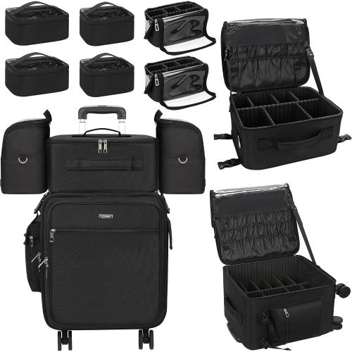 Rolling Makeup Case Professional Makeup Train Case for Makeup Artist