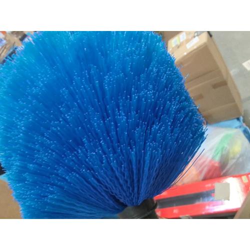 Size 26FT Color blue  Reach Cobweb Duster, Outdoor Spider Web Cleaner Brush with 5-20FT Telescoping Extension Pole, Aluminium Heavy Duty, Medium Stiff Bristles Spider Web Brush for Outdoor & Indoor Cleaning