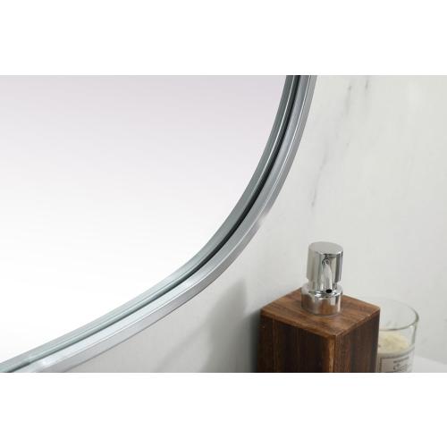 Elegant Decor Brynn 24x36 Oval Modern MDF Wood/Iron Mirror in Brass