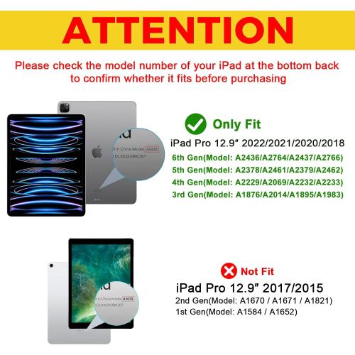 ProCase Case for iPad Pro 12.9 2022/2021/2020/2018 -Lightpurple