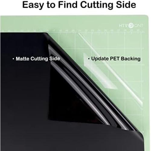 HTVRONT Matte Black Permanent Vinyl Roll, 12 x14FT, for Car Decals & Signs