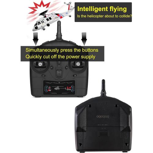 K270 UH60L Remote Controlled Helicopter 2.4Ghz 4CH RC Helicopter Heli Aileronless 6-Axis Gyroscope Air Pressure Hold Optical Flow Position 3-Batteries for Adults Beginners