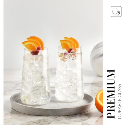 KROSNO Water Glasses Set of 4, 20.3 oz, Infinity Collection