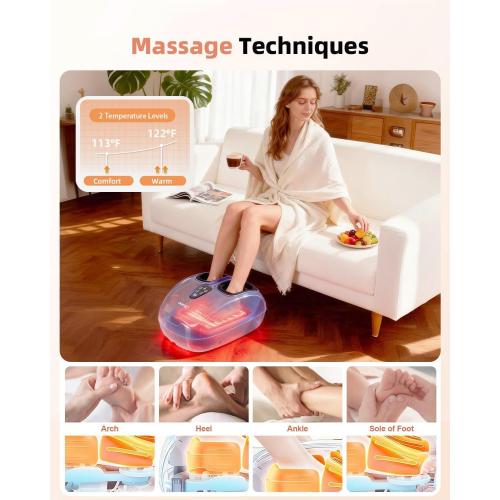 Shiatsu Foot Massager with Heat and Remote Control for Plantar Fasciitis