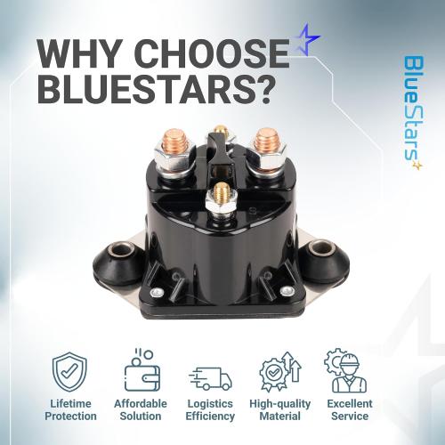 BlueStars 89-817109A3 12V Starter Solenoid Relay - Fits Mercury Outboard