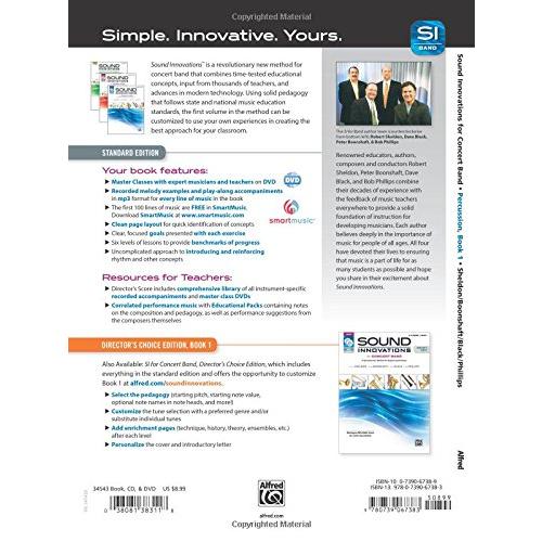 Sound Innovations for Concert Band, Bk 1: A Revolutionary Method for Beginning Musicians (Percussion---Snare Drum, Bass Drum & Accessories), Book & Online Media