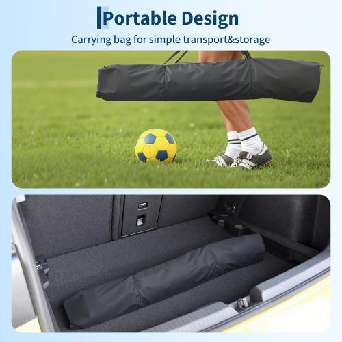 Garvee Soccer Goals for Backyard, 12x6 FT Soccer Net, Soccer Training Equipment Quick Setup, Portable Net Collapsible Metal Base for Indoor Outdoor Use with Carry Bag