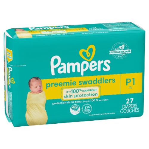 Pampers Swaddlers Active Baby Diapers Jumbo Pack - Size Preemie - 27ct