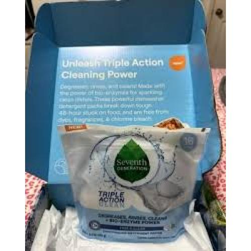 Seventh Generation Triple Action Clean Dishwasher Detergent Packets - 38ct : Target