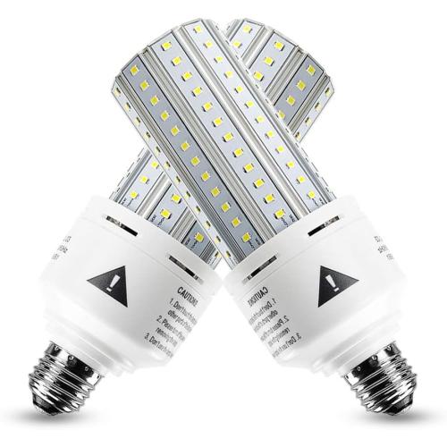 ZP 2 Pack 500W Equivalent LED Light Bulb 7500 Lumen 5000K Daylight White Bright E26/E27 Medium Base 60W Corn Light Bulbs for Outdoor Indoor Garage Warehouse Factory Backyard Street