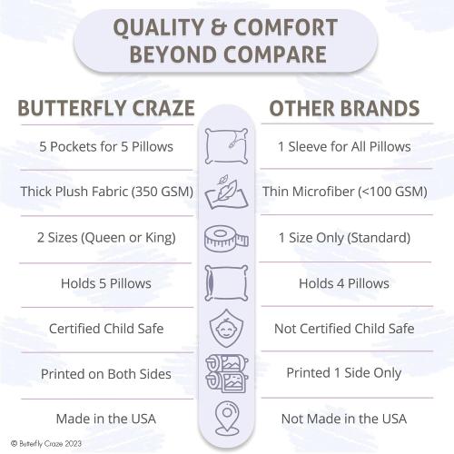 Butterfly Craze Floor Pillow Cover Plush Folding Lounger Bed Cushion Case