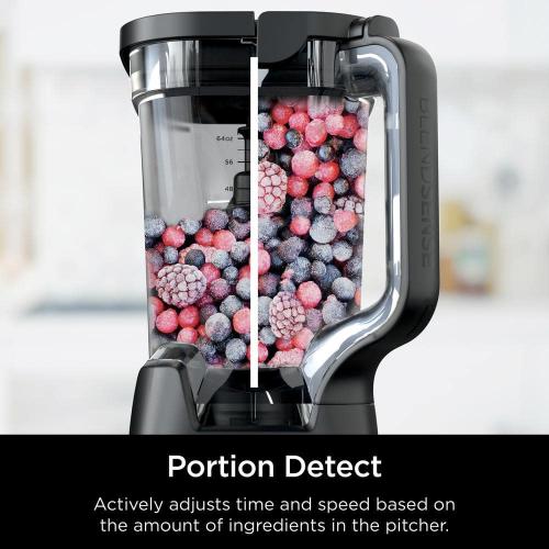 Detect Duo Power 72 oz. 10 Speed Black Pro Blender, Single Serve Traditional Blender with Blend Sense Technology