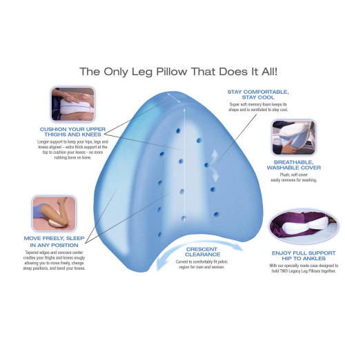 Contour Legacy Better Sleep & Back Support Leg Support Pillow Cotton 1 pk