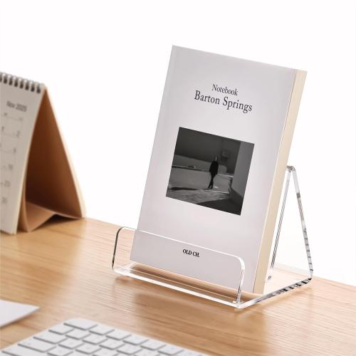 HeZone Acrylic Brochure Holder 5x6 Inch,Clear Pamphlet Holder Display Stand for Trifold 4&5&6 Inch Flyers,Pamphlets,Booklets,Menu,Leaflets for Office,Home,Store,1 Pack,A5
