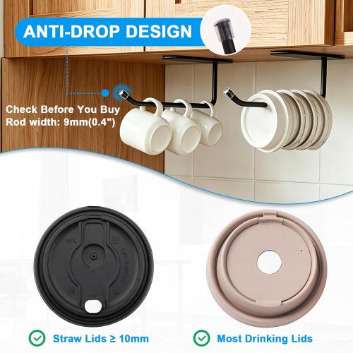 8 Pack Adhesive Cabinet Door Organizer