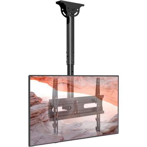 AX WABER Ceiling TV Mount Adjustable Bracket for 26-65 inch LCD LED OLED 4K TVs, Pole Ceiling Mount Holds up to 110lbs,Hanging tv Mount Max VESA 400x400mm (AX11TB01), Black