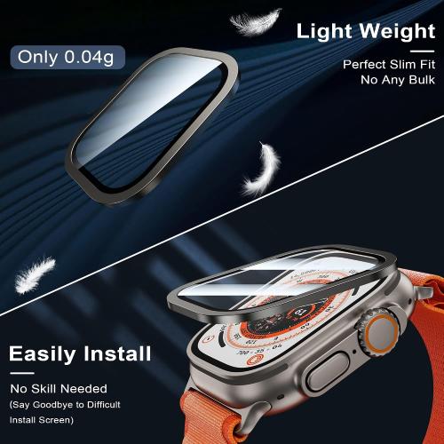 WSKEN for Apple Watch Ultra 4/3/2/1 Screen Protector - Touch Sensitive