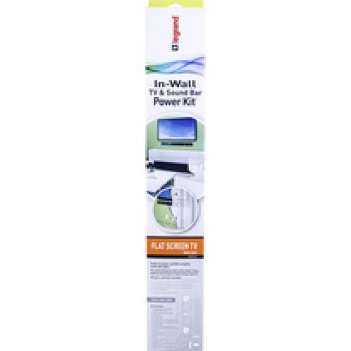 Legrand - Wiremold in-Wall Soundbar, Flat Screen TV Power, and Cable Concealment Grommet Kit - White