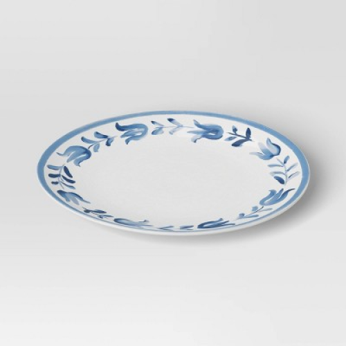 13 Stoneware Serve Platter Blue Floral - Threshold™