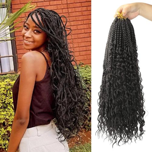 Diha Goddess Box Braids Crochet Hair With Curly Ends 22 Inch