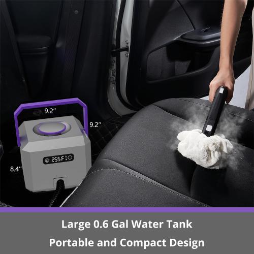 Steam Cleaner: 1650W, Fast 50-Sec Heat-Up-21-Piece Kit Refill Anytime-No Cooling-Detachable Hose Steamer Mop for Home Use Car Bed Bathroom Tile Grout Floor Cleaning And More Black