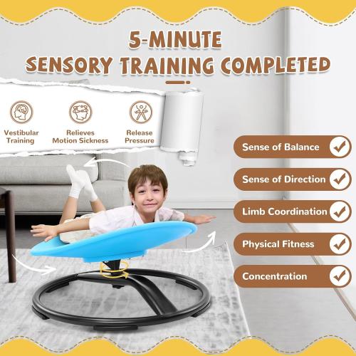 Zhenx Spinning Chair for Autistic Kids (Ages 3-18), Autism Sensory Toy Gift