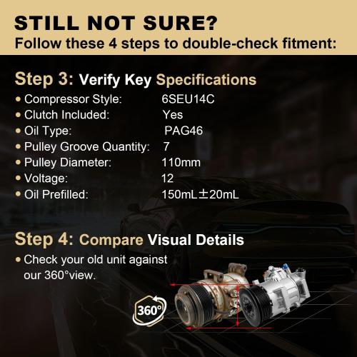 CO 11110C A/C Compressor with Clutch Compatible with Toyota Matrix 2009-2013,Fit for Toyota Corolla 2009-2010, Pontiac Vibe 2009-2010,for Scion xB 2008-2015,Replace #19184680,8831002520,883101A730