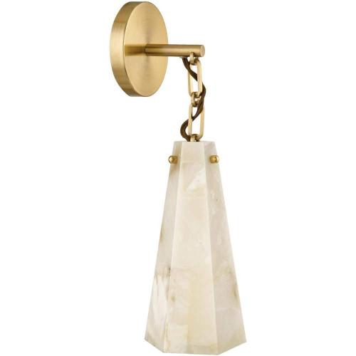 Galey Alix 5.5 in. 1 Light White Sloane Traditional Wall Sconce