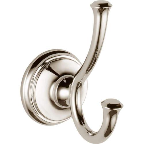 Cassidy Double Towel Hook in Polished Nickel