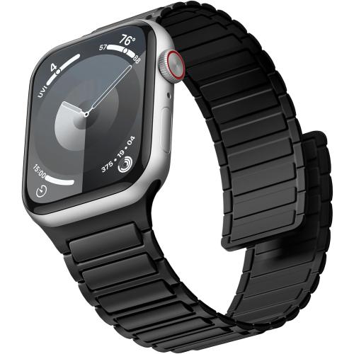 Witzon Magnetic Band Compatible with Apple Watch 45mm for Men 46mm 44mm 42mm 41mm 40mm 38mm 49mm Bands, Sport Silicone Strap Strong Magnet Link Wristband for iWatch Series 10 9 8 7 6 5 4 3 SE Ultra 2