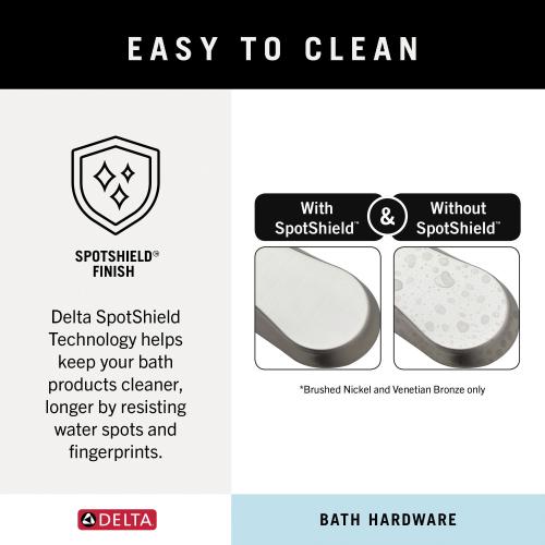 3pk Delta Nicoli Spotshield Brushed Nickel Double Wall Mount Towel Hook