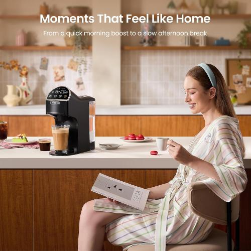 Magician2 Mini 5-in-1 Coffee Maker & Machine for Pods & Grounds, LED Touch