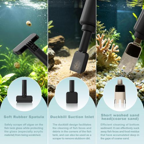 30-100 Gal Fish Tank Cleaner Vacuum Aquarium Vacuum Gravel Cleaner Electric