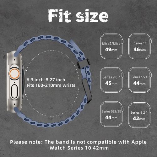 Odbeai Ocean band Compatible with Apple Watch Ultra 49/46/45/44mm Men