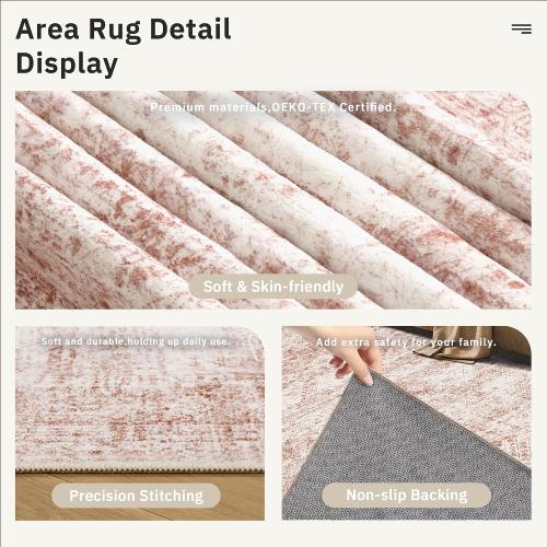 Washable Area Rug 9x12 Large