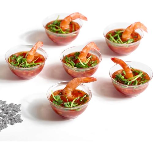 Zezzxu 100 x 2 oz Mini Dessert Cups, 2.5 Inch Round