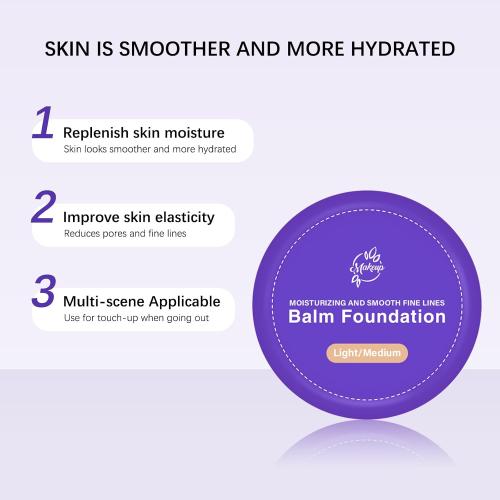 Balm Foundation for Mature Skin - Age-Defying Makeup Foundation with Hydrating Medium Coverage for Older Women, Vegan Non-Settling Formula Blurs Appearance of Fine Lines, Satin Finish (Light/Medium)