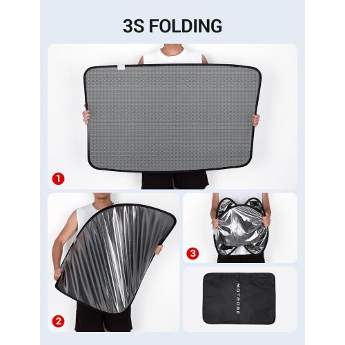 Motrobe for Tesla Model 3 Highland Roof Sunshade 2024-2026 No Gap Sag-Free