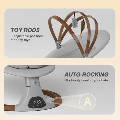 Monamii Baby Swings for Infants, Bluetooth Infant Swing with Music Speaker