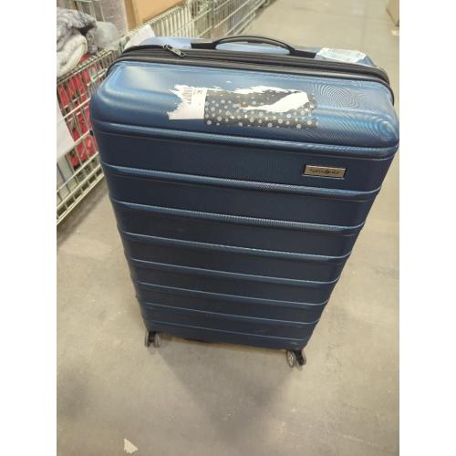 Hardside Medium Checked Luggage, Hardshell Suitcase With Wheels, Expandable For Up to 15% More Space, With Scratch-Resistant Surface, Four Multi-directional Wheels, Navy Blue